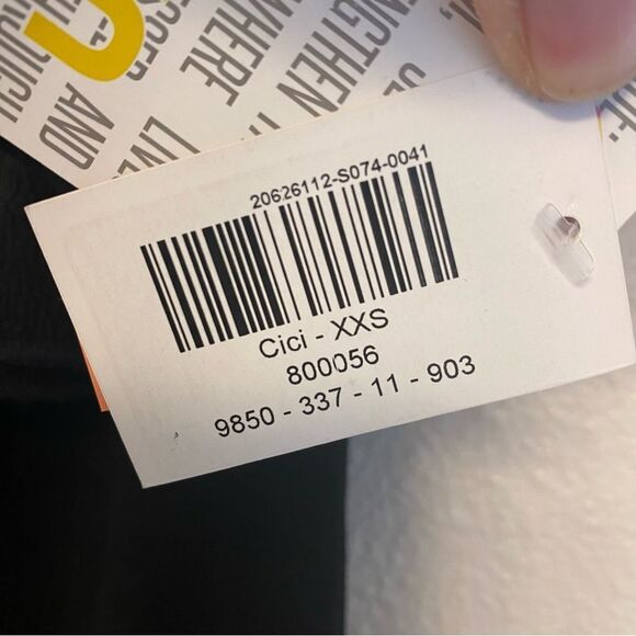 LuLaRoe CiCi Off Shoulder Black Dress Ruffles fitted LBD Size XXS Nwt - Picture 11 of 13